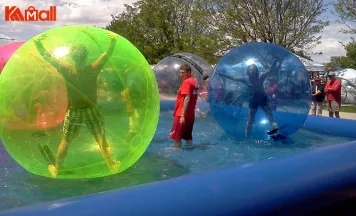fun game with a zorb ball